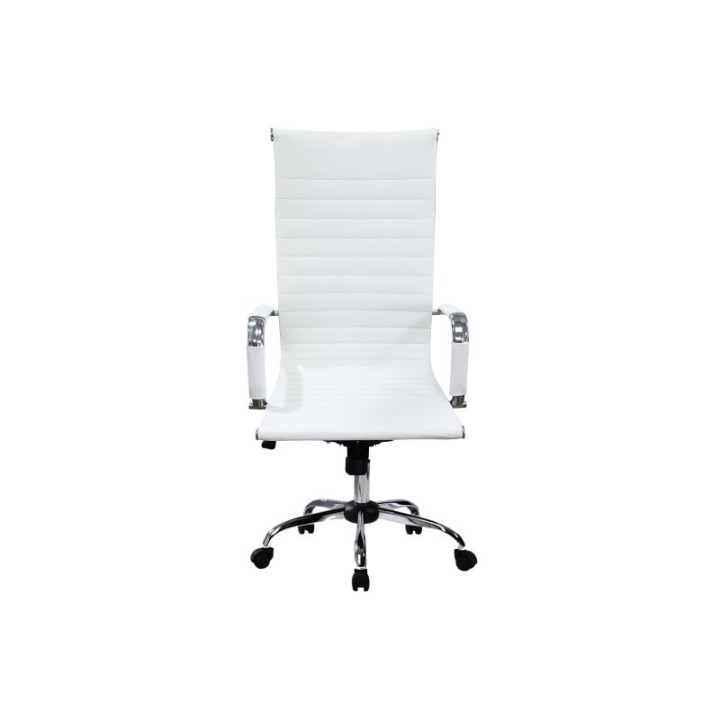 Silla de oficina Equip 651017 acolchada blanca algodón polipiel nylon REACH