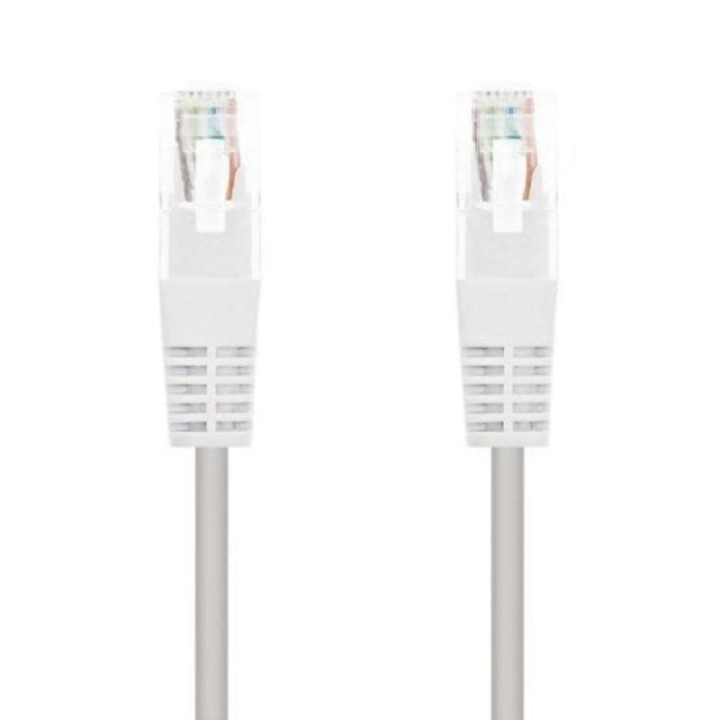 Cable de red Nanocable Latiguillo CAT.6 UTP RJ45 AWG24 25cm Blanco 100% cobre