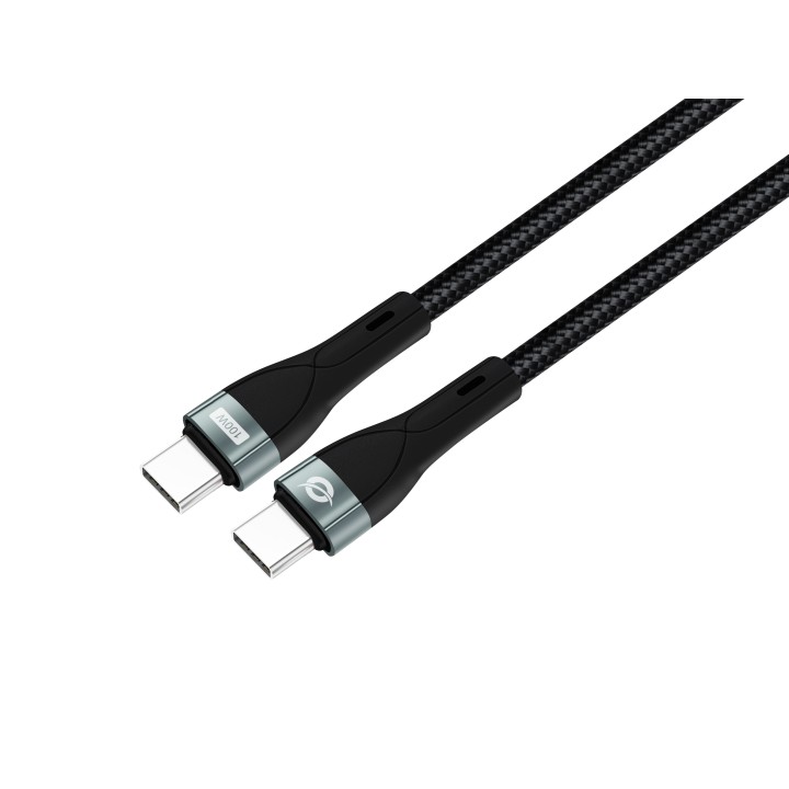Cable CONCEPTRONIC USB-C M/M 100W 1.2m Negro(ETTA01B12)