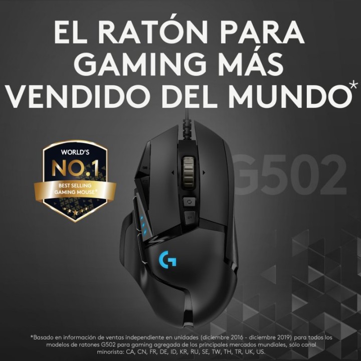 Logitech G502 Hero Ratón Gaming 25600DPI