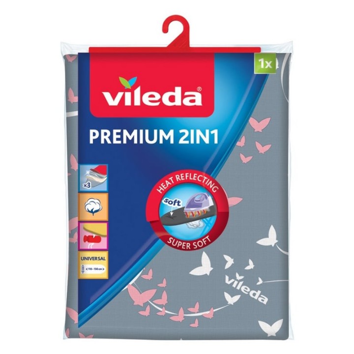 Vileda Premium 2in1 Funda de Planchar 3 Capas Metalizada