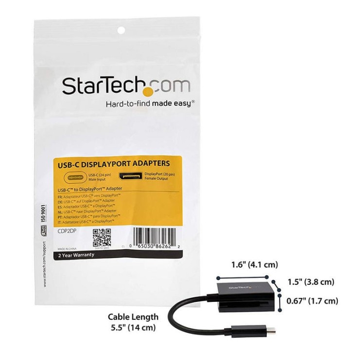Startech Adaptador Gráfico USB-C a DisplayPort