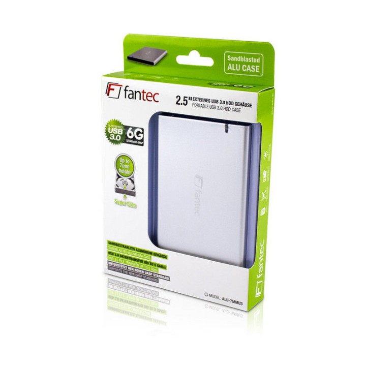 Fantec ALU-7MMU3 Carcasa HDD/SSD 2.5" SATA3 USB 3.0