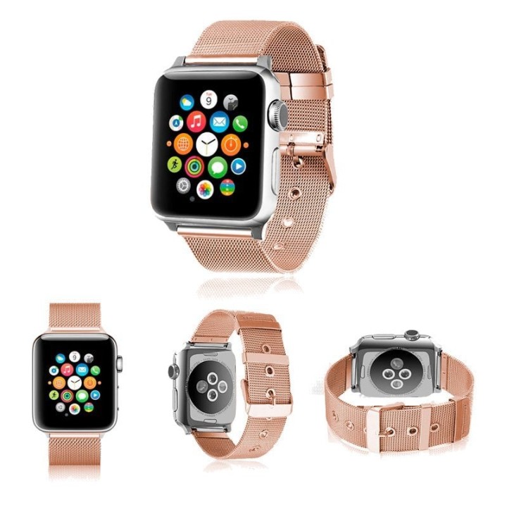 Cool Correa Metálica Rosa Dorado para Apple Watch 38/40mm Series 1/2/3/4/5/SE
