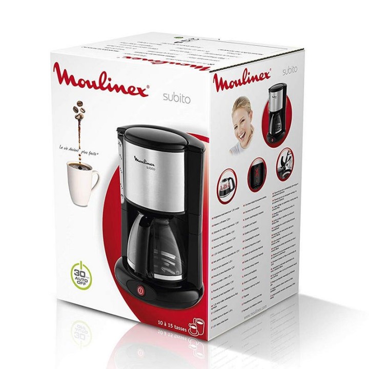 Moulinex Subito FG370811 Cafetera de Goteo 1000W Negra