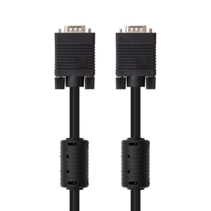 Nanocable Cable SVGA con Ferrita HPDB15 Macho/Macho 6m Negro