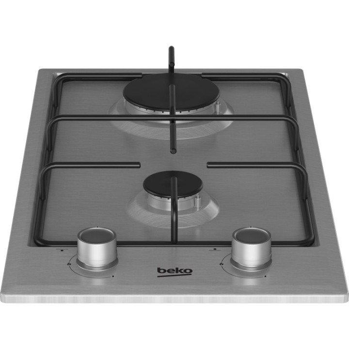 Beko HDCG 32220 FX Placa de Gas 2 Zonas 30cm Acero Inoxidable