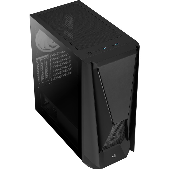 Caja Gaming AEROCOOL RGB ATX EATX mATX Negra (VISORBK)