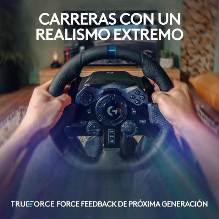Logitech G923 Volante y Pedales para PS4/PS5/PC Compatible con F1 23 & Gran Turismo 7