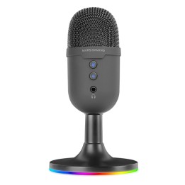 Micrófono Mars Gaming ARGB 3.5mm USB Negro (MMICCX)