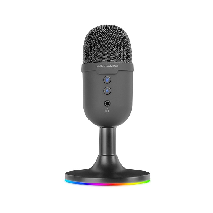 Micrófono Mars Gaming ARGB 3.5mm USB Negro (MMICCX)