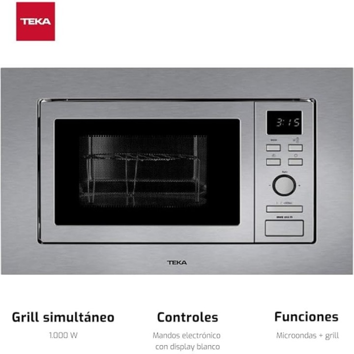 Teka MWE 202 FI Microondas Integrable 20 Litros con Grill Acero Inoxidable