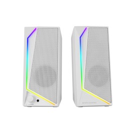 Altavoces Mars Gaming 2.0 15W RGB 3.5mm Blancos (MS72W)