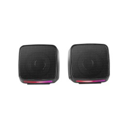 Altavoces Mars Gaming 10W RGB 3.5mm/USB Negros (MSPRO)