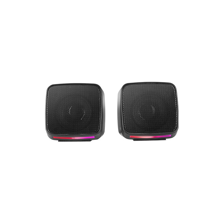 Altavoces Mars Gaming 10W RGB 3.5mm/USB Negros (MSPRO)