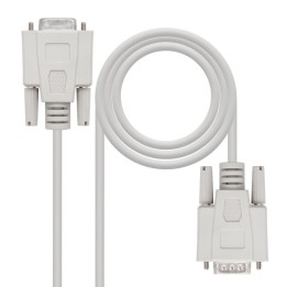 Nanocable Cable Serie RS232 DB9 Macho a DB9 Hembra 1.8m Beige
