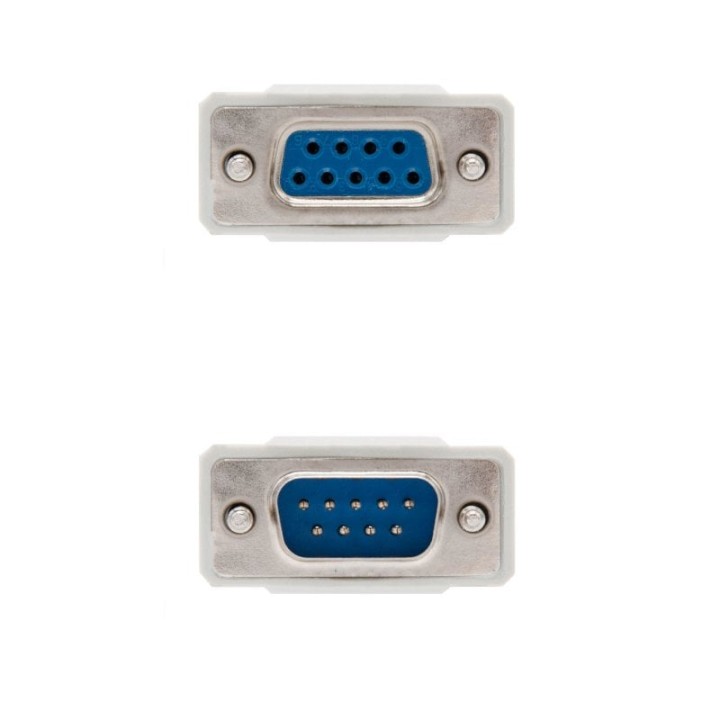 Nanocable Cable Serie RS232 DB9 Macho a DB9 Hembra 1.8m Beige