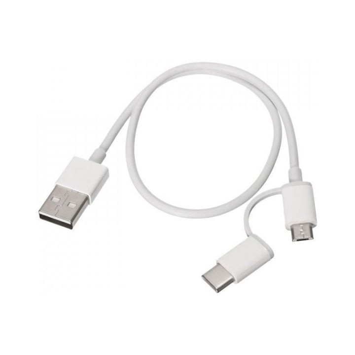 Xiaomi Cable USB a Micro USB con Adaptador USB-C 1m Blanco