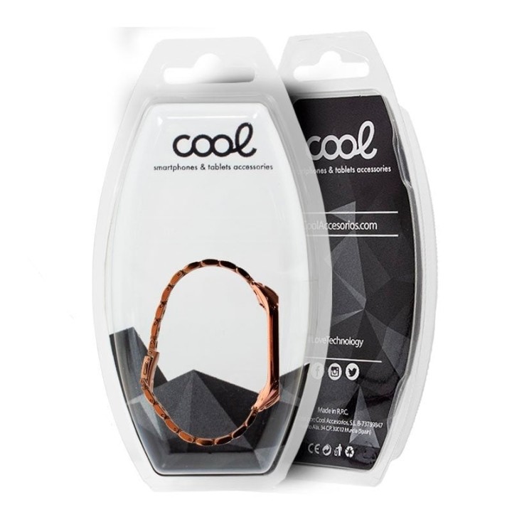 Cool Correa Steel Rosa Oro para Xiaomi Mi Band 5 / 6 / 7 / Amazfit Band 5
