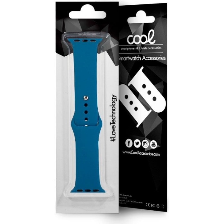 Cool Correa Goma Azul para Apple Watch Watch 42/44 mm Series 1/2/3/4/5/6/SE