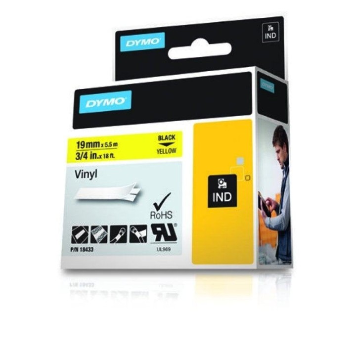 Dymo Rhino Etiquetas de Vinilo Industrial 19x55 mm