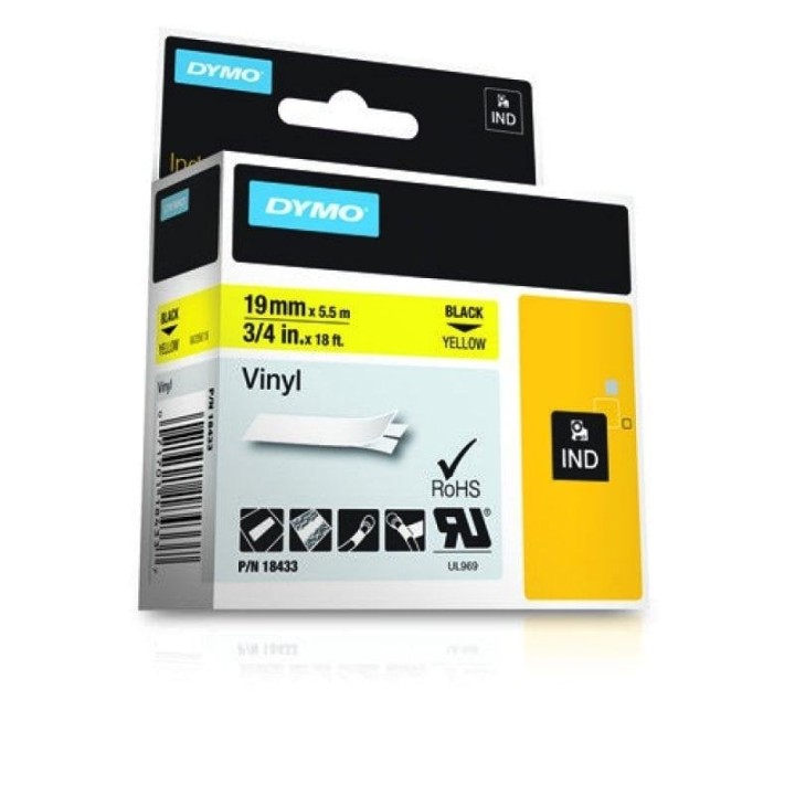 Dymo Rhino Etiquetas de Vinilo Industrial 19x55 mm