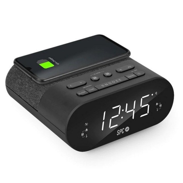 SPC Frodi Qi Radio Despertador con Carga Qi