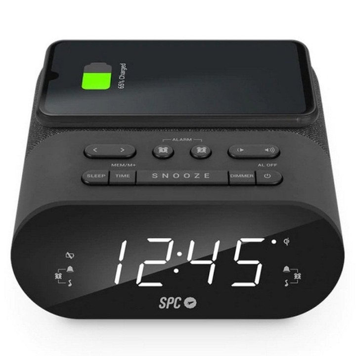 SPC Frodi Qi Radio Despertador con Carga Qi