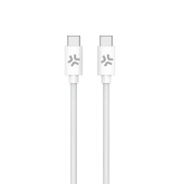 Cable CELLY USB-C a USB-C 1.5m Blanco (USBCUSBCCOTTWH)