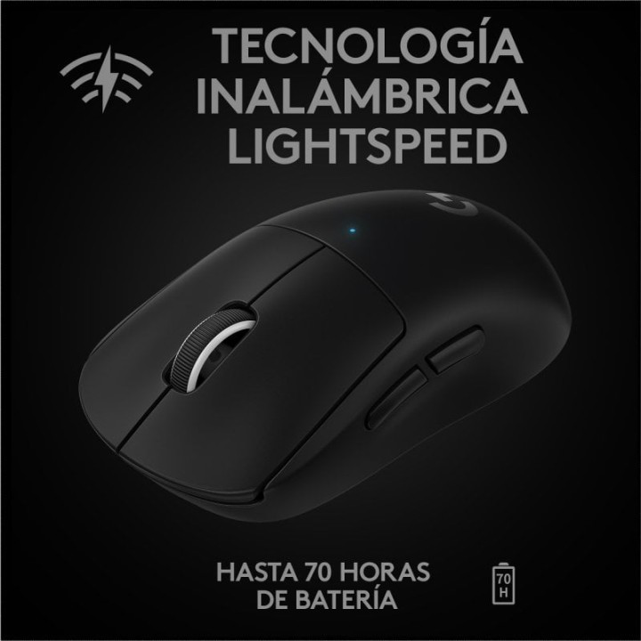 Logitech Pro X Superlight Ratón Gaming 25600DPI Negro