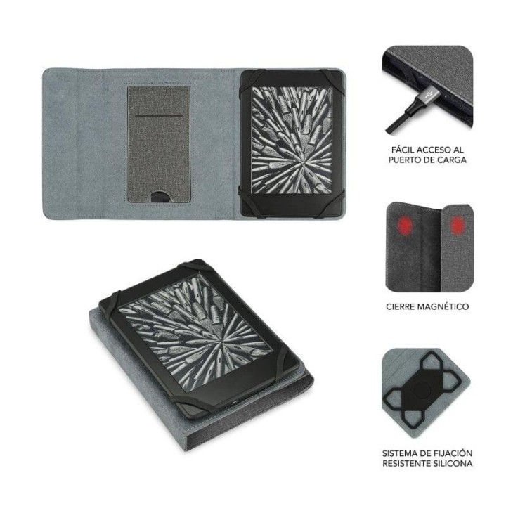 Subblim Clever Funda Gris para Ebook 6"