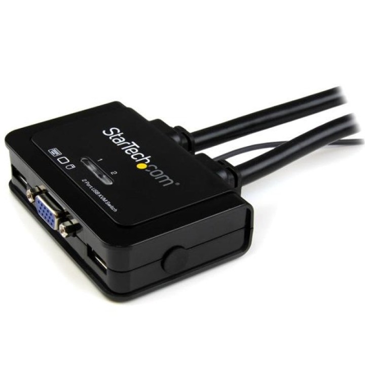 StarTech Switch Conmutador KVM de Cable 2 Puertos VGA USB
