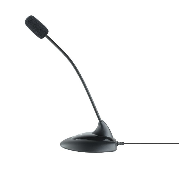 TooQ Micrófono Multimedia Flexible Jack 3.5 mm Negro