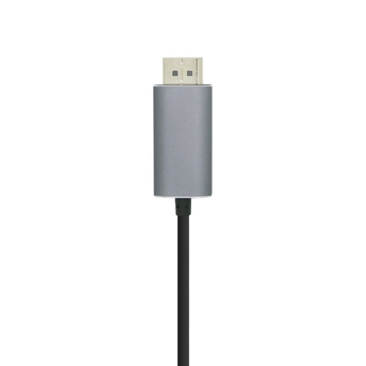 Aisens Cable USB-C a DisplayPort Macho/Macho 0.8m Plateado/Negro
