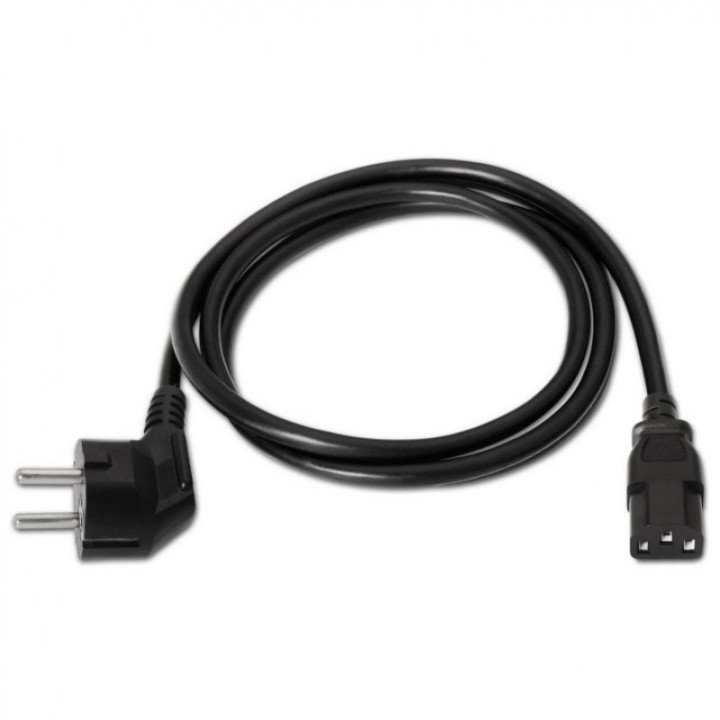 Aisens Cable de Alimentación CEE7 a C13 Macho/Hembra 1.5m Negro