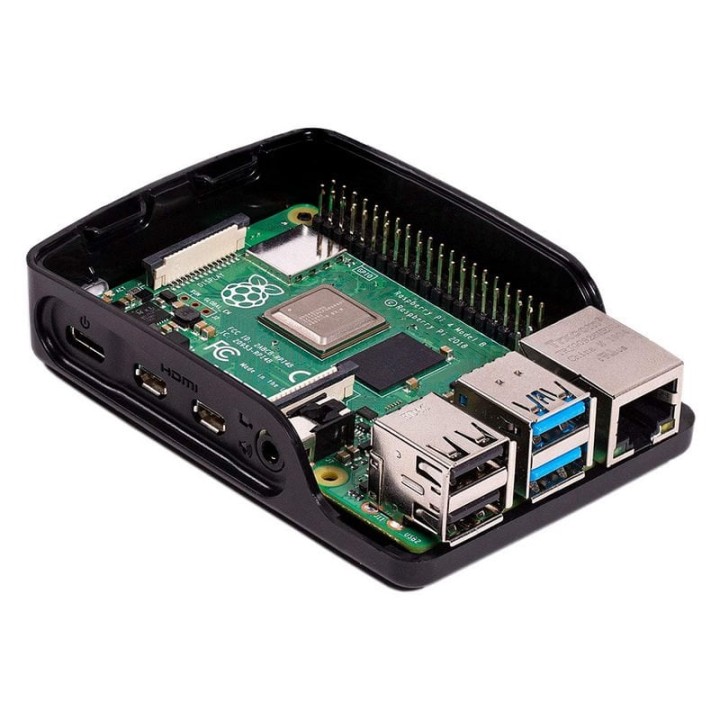 Raspberry Carcasa Oficial para Raspberry Pi 4 Negra/Gris