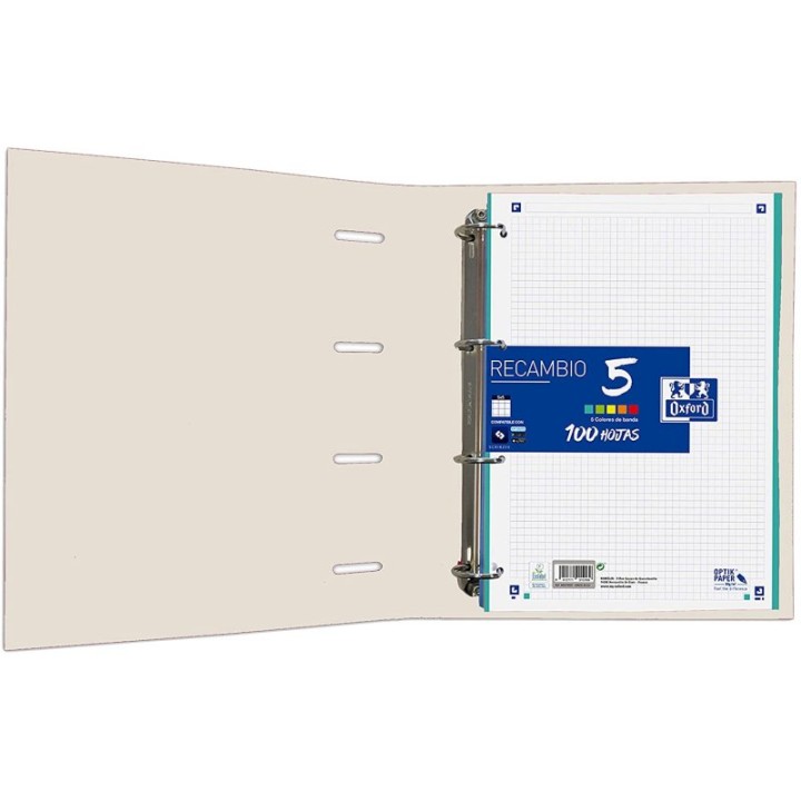 Oxford Classic EuropeanBinder Carpeblock Archivador con Recambio A4+ Blanco