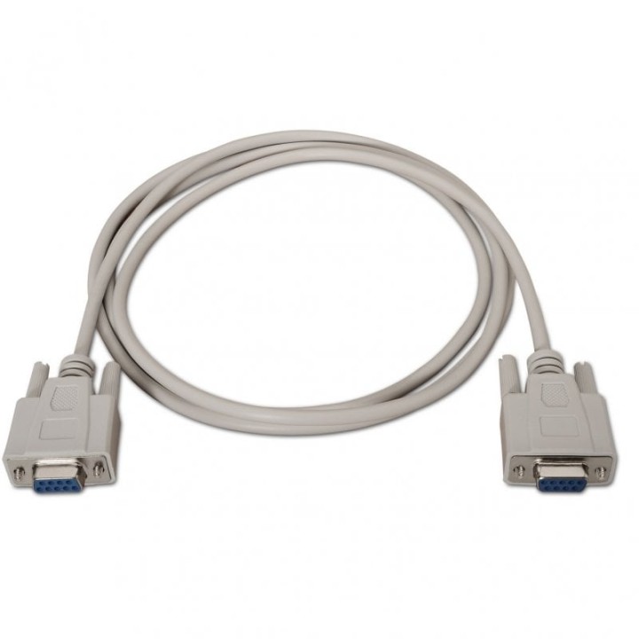 Aisens Cable Serie Null Modem DB9 Hembra/Hembra 1.8m Beige