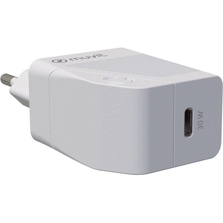 Muvit for Change Cargador Tipo-C PD 30W Blanco