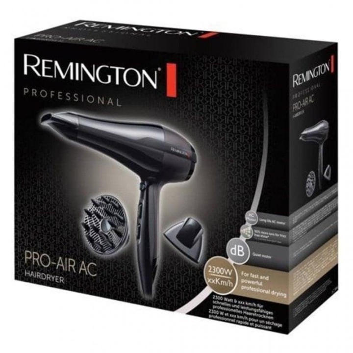 Secador de Pelo Profesional Iónico Remington Pro-Air AC5999 2300W 3 Temperaturas 2 Velocidades con Difusor Negro