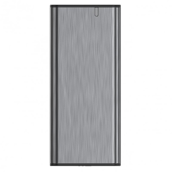 Aisens Ultra Data Caja Externa para Disco Duro SSD M.2 SATA USB-C 3.1 Gris