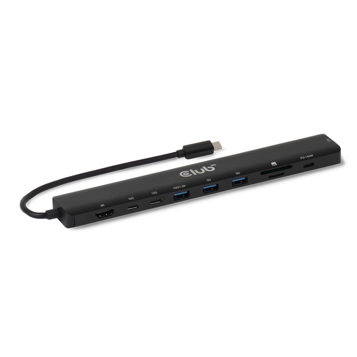 Docking Station Club 3D USB-C 10en1 10Gbs 140W CSV-2550