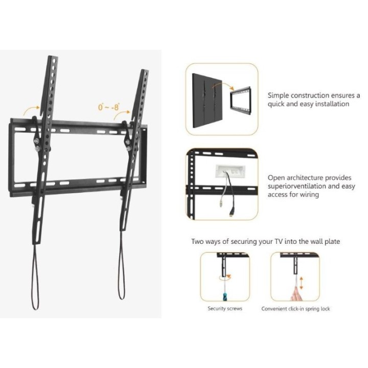 Equip 650333 Soporte de Pared para Pantalla 37"-70" VESA 600x400 Max. 35Kg