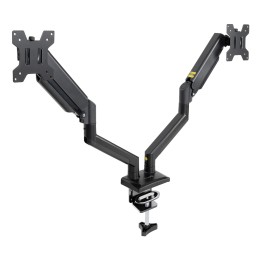 Soporte Mesa TooQ 13"-34" 2 Brazos Negro (DB1434TNR-B)