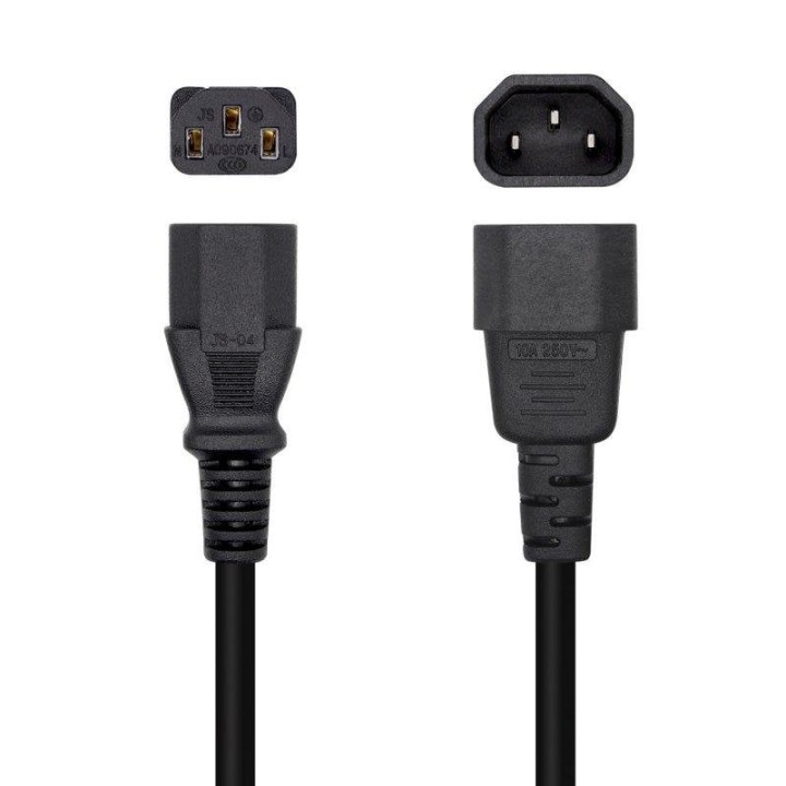 Aisens Cable Alimentación C13/C14 Hembra/Macho 10m Negro