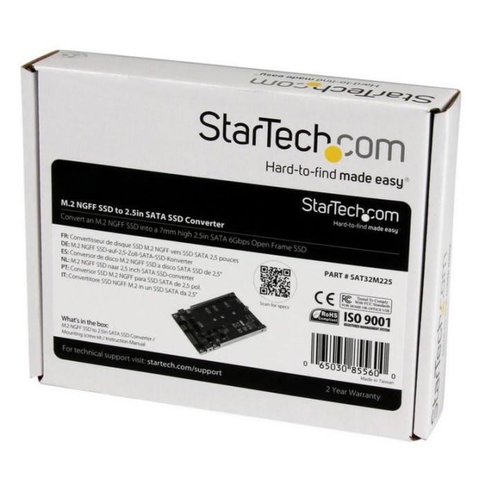 StarTech Adaptador Conversor SSD M.2 NGFF a SATA de 2.5"