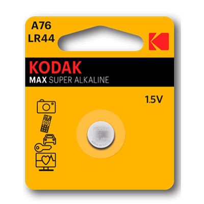 Kodak Max Pila KA76 LR44 1,5v Pack 1 unidad