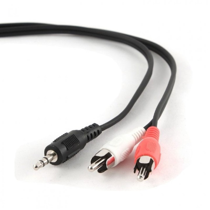 Gembird Cable de Audio Jack 3.5mm a 2x RCA Macho/Macho 5m