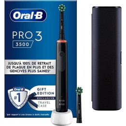 Oral-B Pro 3 3500 Cepillo de Dientes Eléctrico Negro con Estuche