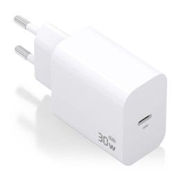 Cargador de Pared AISENS 1xUSB-C 30W Blanco (A110-0940)